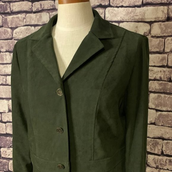 Karen Scott Green Fully Lined Jacket Size M - Picture 2 of 9